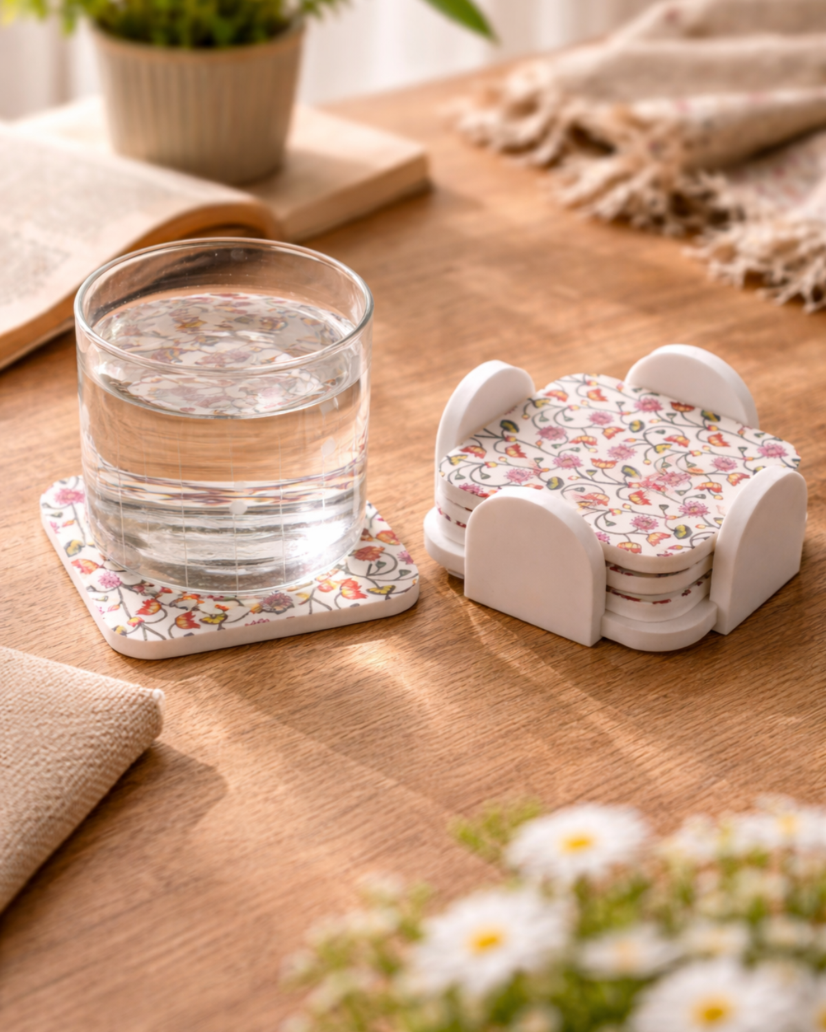 Flower Print Coaster